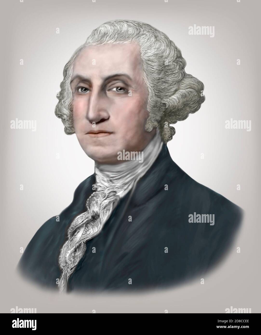 George Washington 1732-1799 estadista estadounidense Presidente General Foto de stock