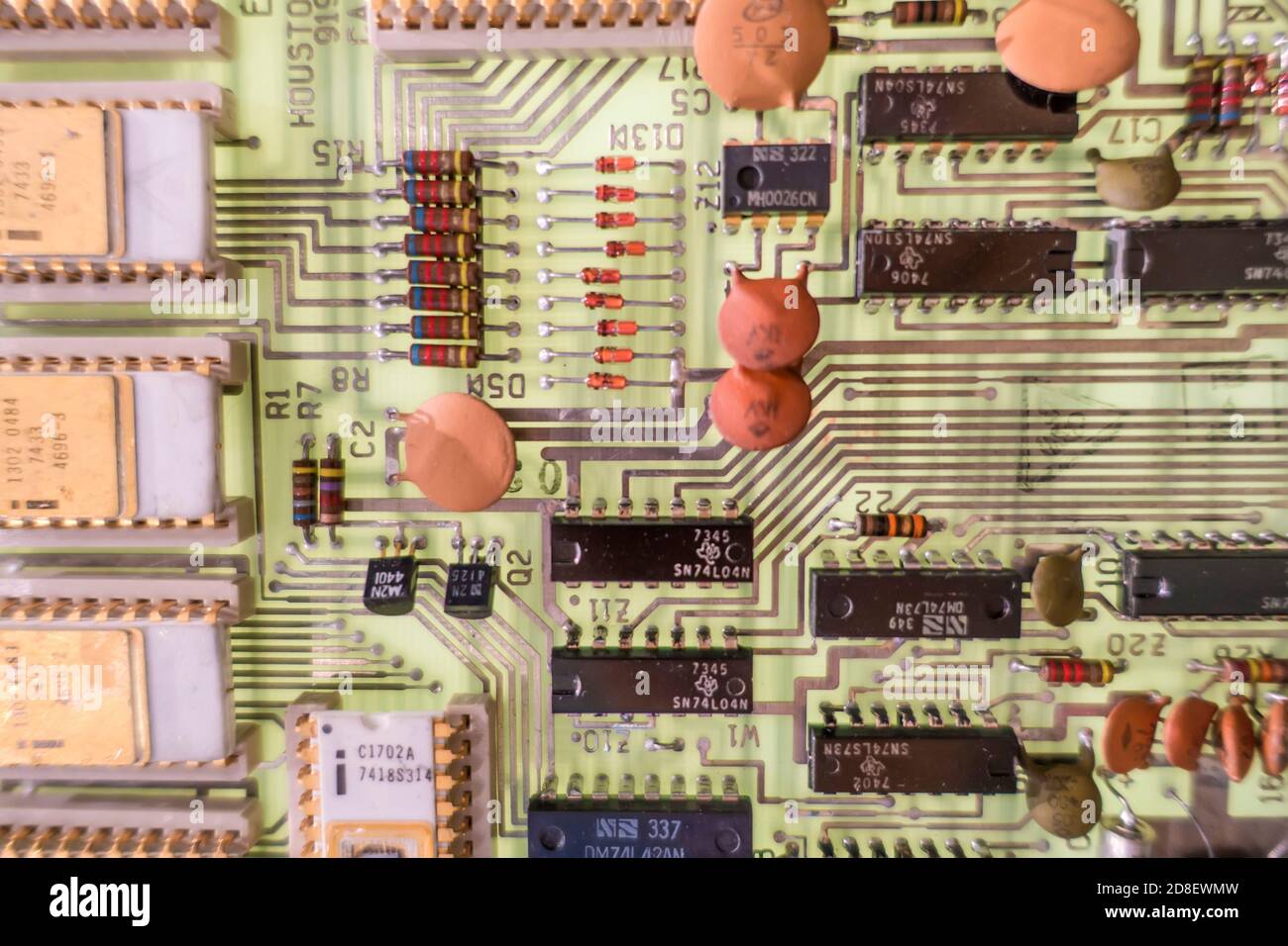 Circuito de placa de transistor Foto de stock