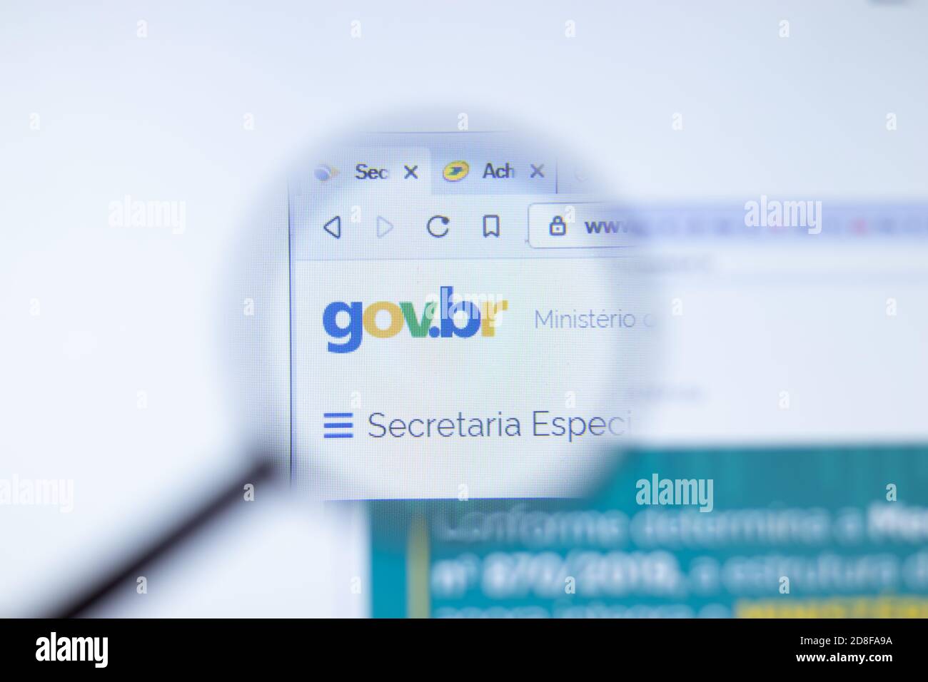 Nueva York, EE.UU. - 29 de septiembre de 2020: fazenda.gov.br sitio web de la empresa con logotipo de primer plano, editorial ilustrativa Foto de stock