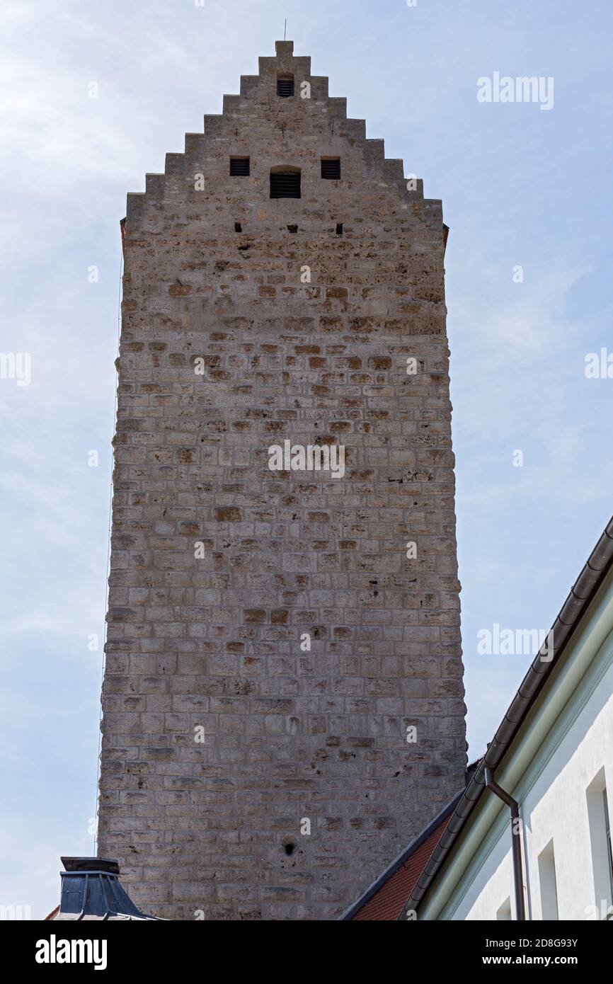 Beilngries, Schloss Hirschberg, Wehrturm Foto de stock