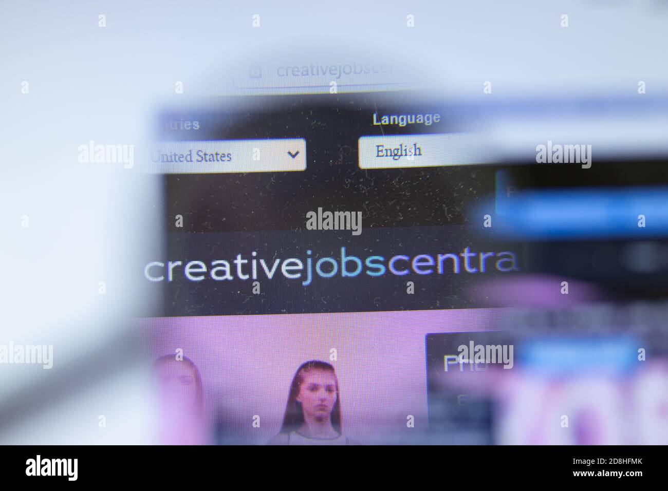 Nueva York, EE.UU. - 26 de octubre de 2020: Fotografia Jobs Central sitio web de la empresa con logotipo de primer plano, editorial ilustrativa Foto de stock