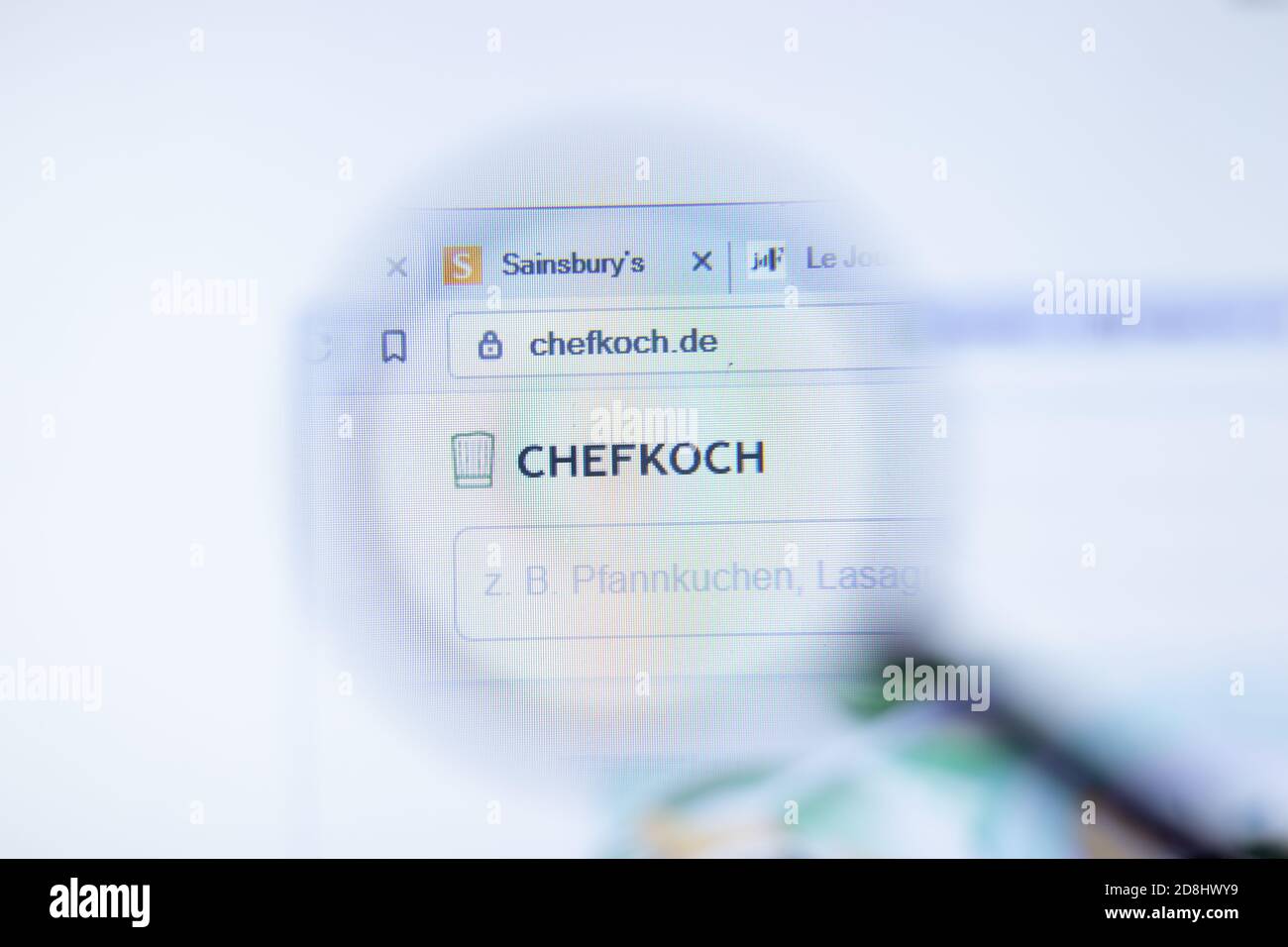 Nueva York, EE.UU. - 29 de septiembre de 2020: chefkoch.de Sitio web de la empresa Chefkoch con logotipo de primer plano, editorial ilustrativa Foto de stock