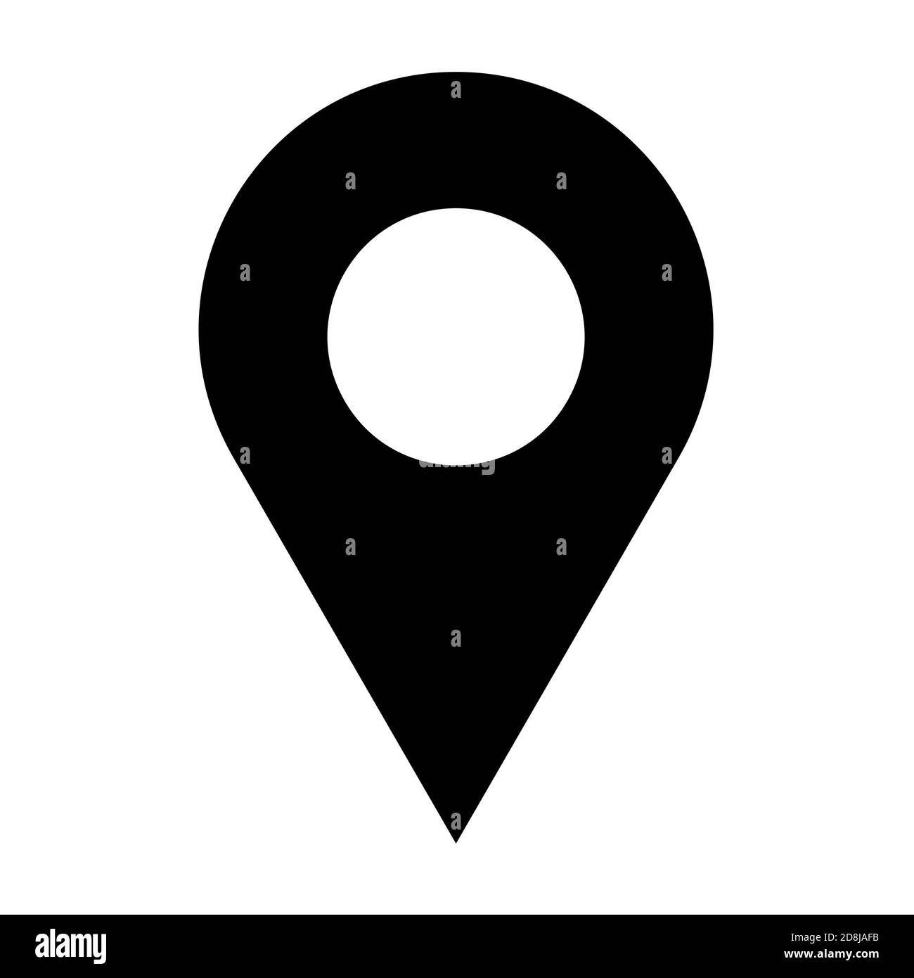 Icono de pin de ubicación aislado en una ilustración vectorial de fondo blanco Ilustración del Vector