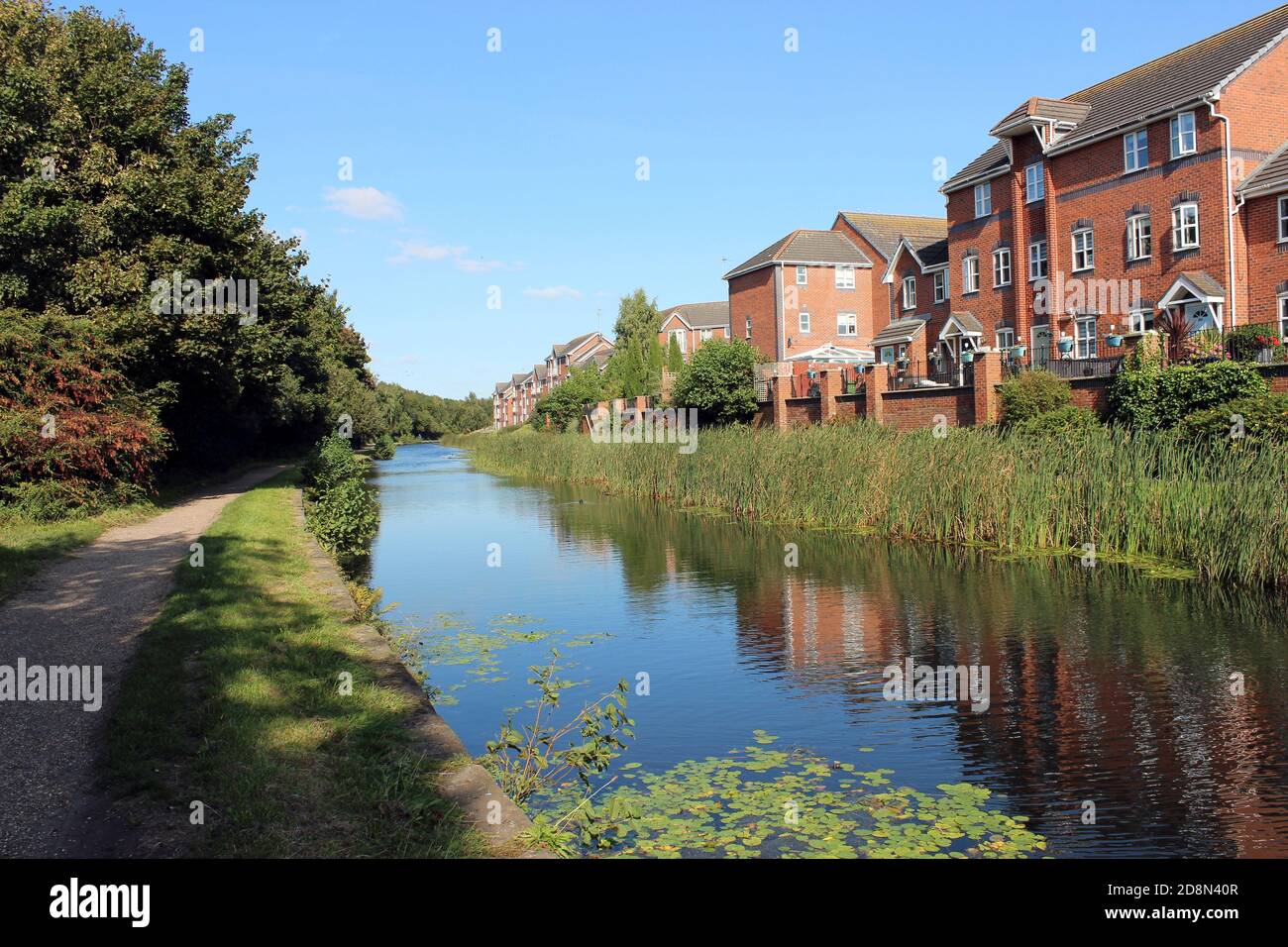 Leeds - Canal de Liverpool en Seaforth, Merseyside, Reino Unido Foto de stock
