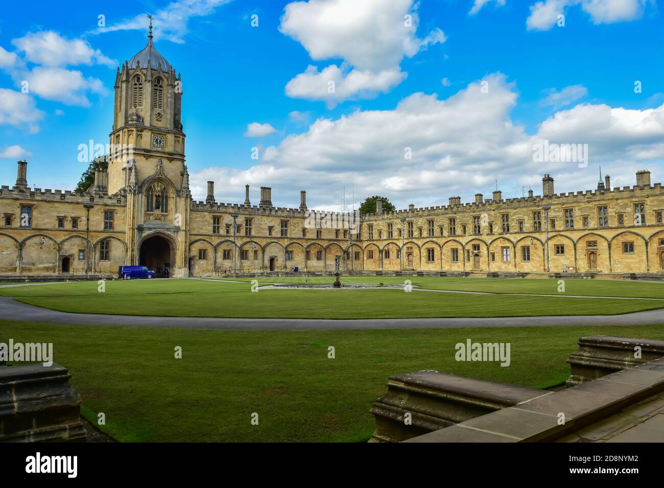 La Iglesia de la Gran Cuadrángulo de Cristo, un colegio constituyente de la Universidad de Oxford en Inglaterra Foto de stock