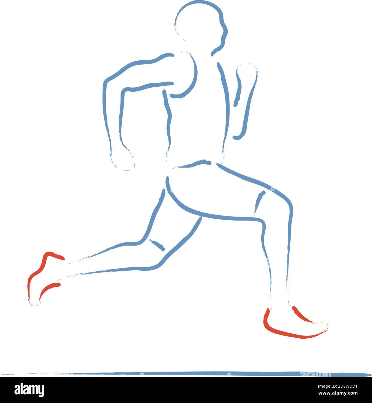 Ilustración vectorial estilizada con atleta en una carrera de velocidad  Imagen Vector de stock - Alamy