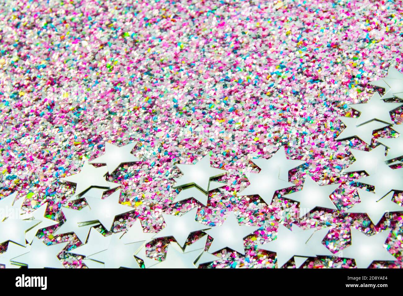 Navidad decoración estrellas fondo primer plano Foto de stock
