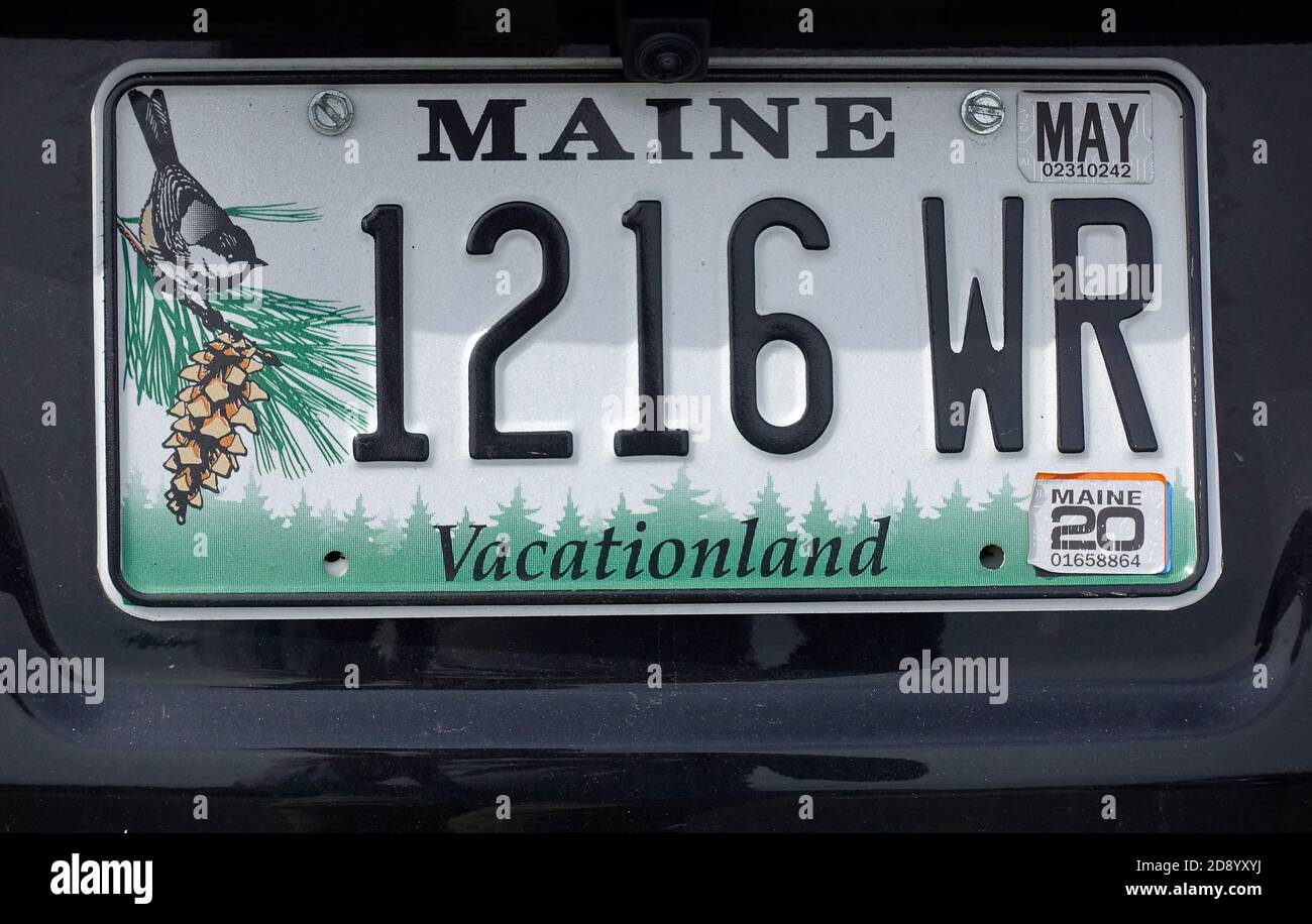 Matrículas de automóviles maine fotografías e imágenes de alta