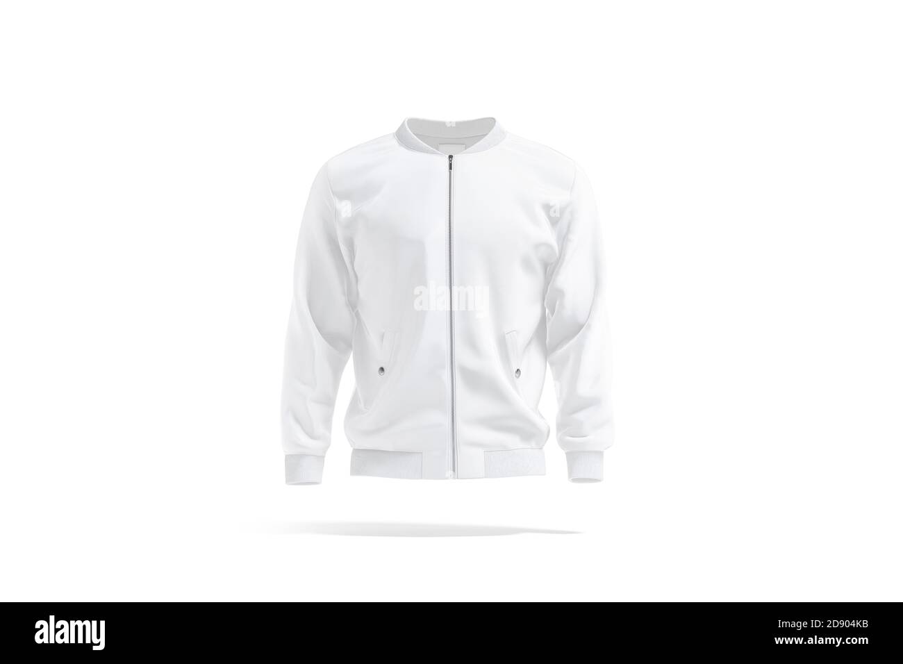 Blanco blanco chaqueta bomber mockup, vista frontal Fotografía de stock -  Alamy