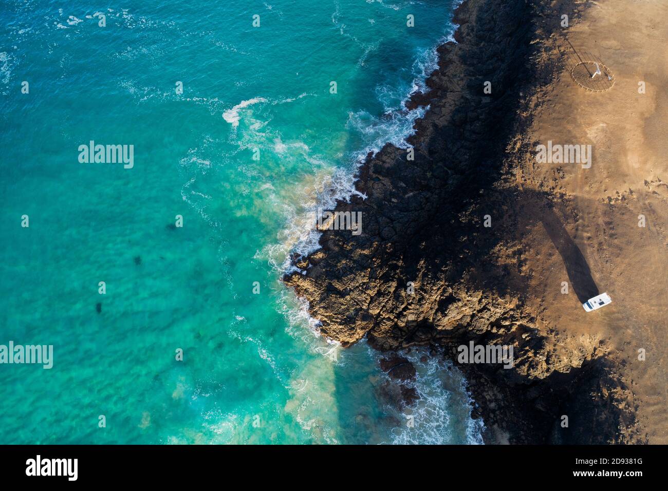 Europa, España, Islas Canarias, Fuerteventura, El Cotillo, vista aérea Foto de stock