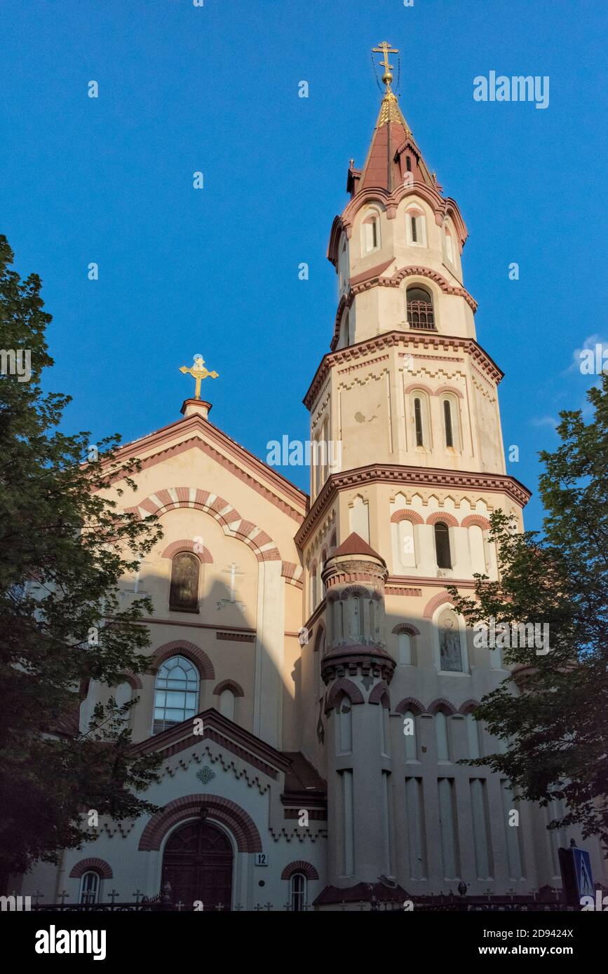 La Iglesia Ortodoxa Rusa de San Nicolás, Vilna, Lituania Foto de stock