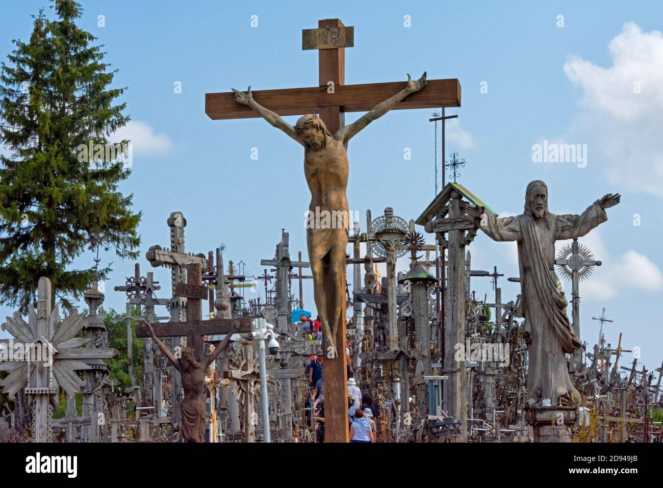 Colina de las Cruces, Siauliai, Lituania Foto de stock