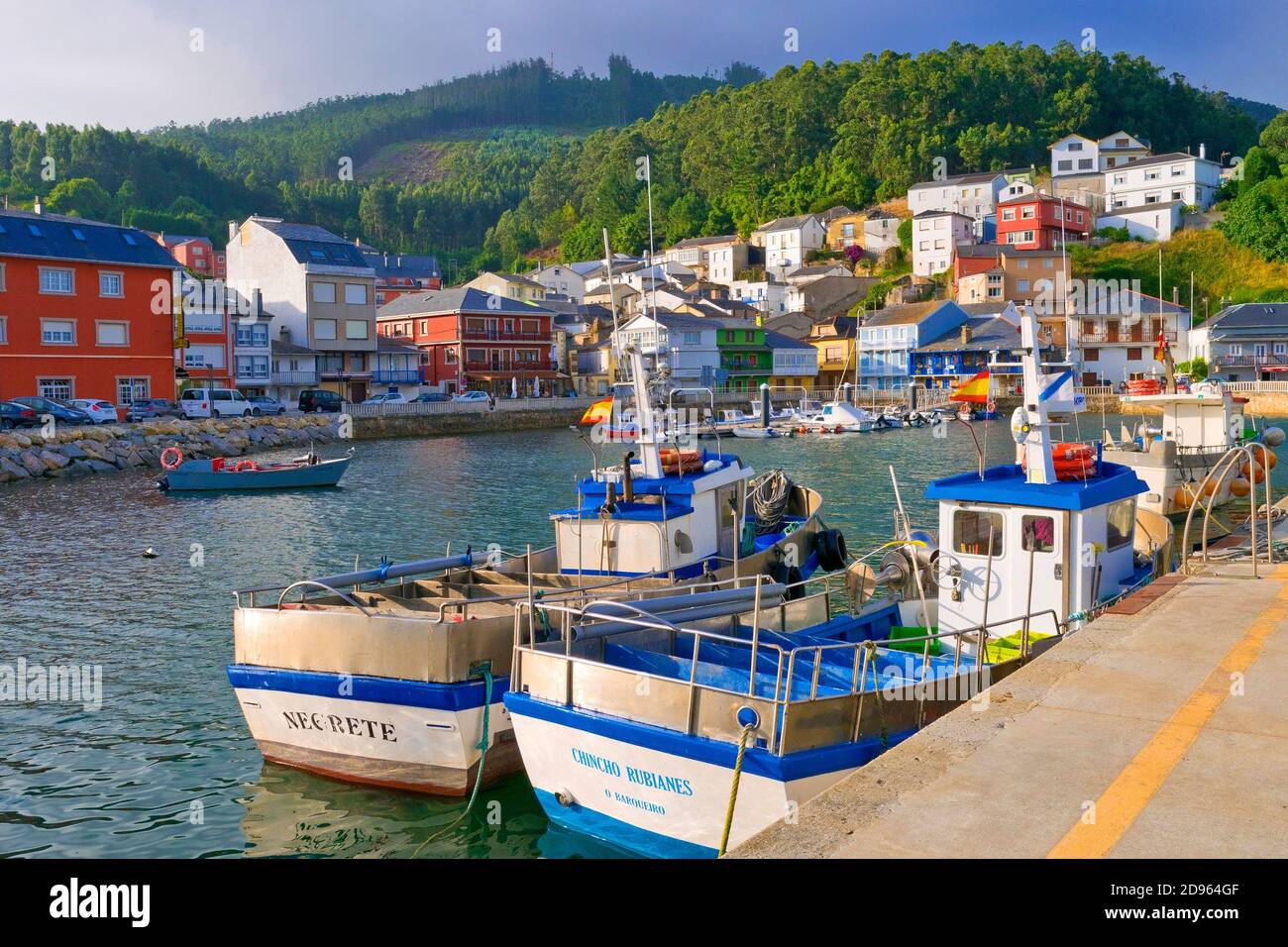 Puerto de O Barqueiro, O Barqueiro, pueblo pesquero, Mañón, A Coruña,  Galicia, España, Europa Fotografía de stock - Alamy