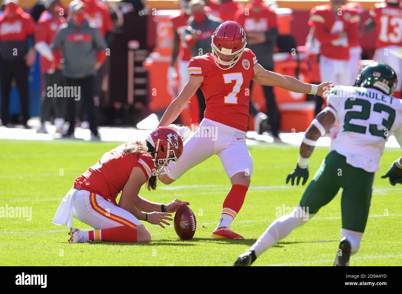 Kansas City Chiefs confirma ausencia del pateador Harrison Butker contra  Los Angeles Chargers