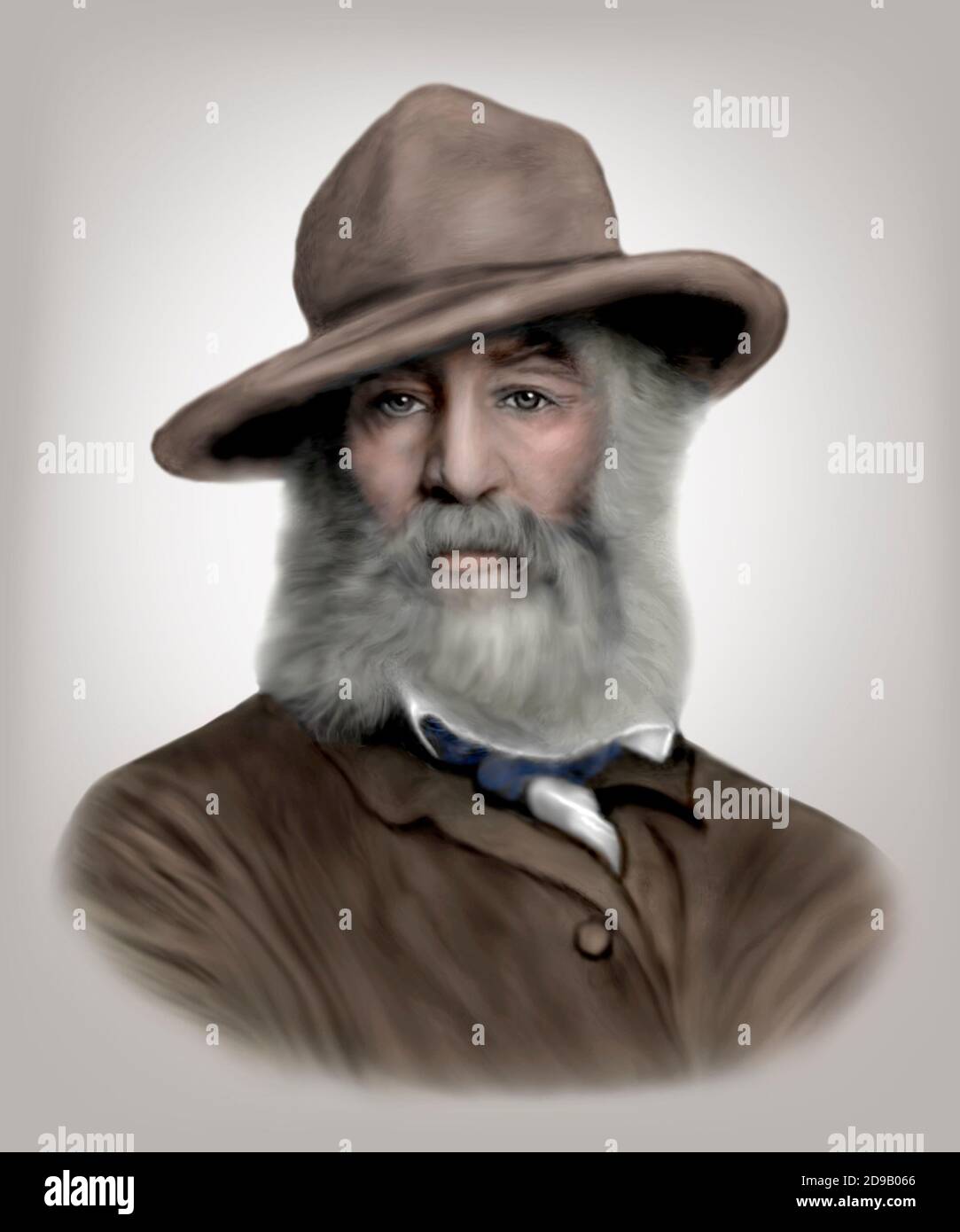 Walt Whitman poeta americano 1819-1892 ensayista periodista Foto de stock