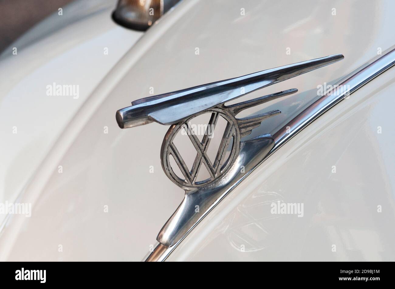 Coches Volkswagen VW Bug Beetle 1950's, Accesorios Hood Ornament Fotografía  de stock - Alamy