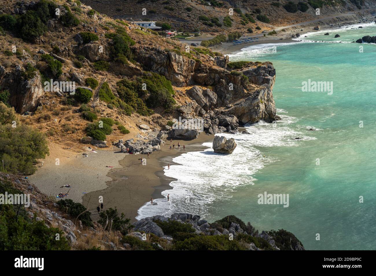 Der Palmenstruand von Preveli, Kreta, Griechenland, Europa | Preveli Palm beach, Creta, Grecia, Europa Foto de stock