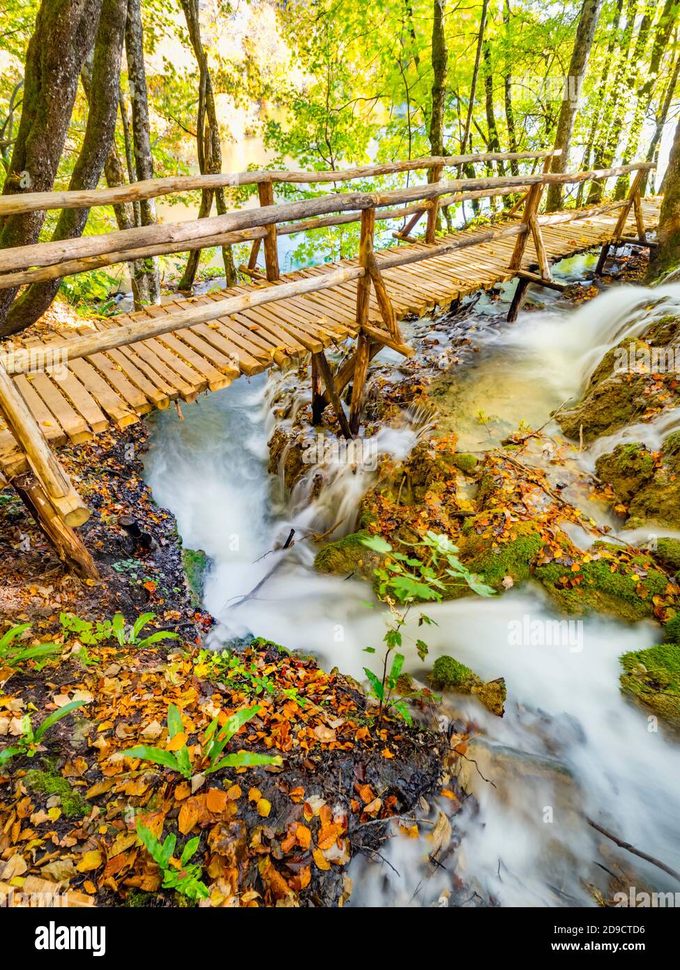 Parque nacional de los lagos de Plitvice, Croacia Foto de stock