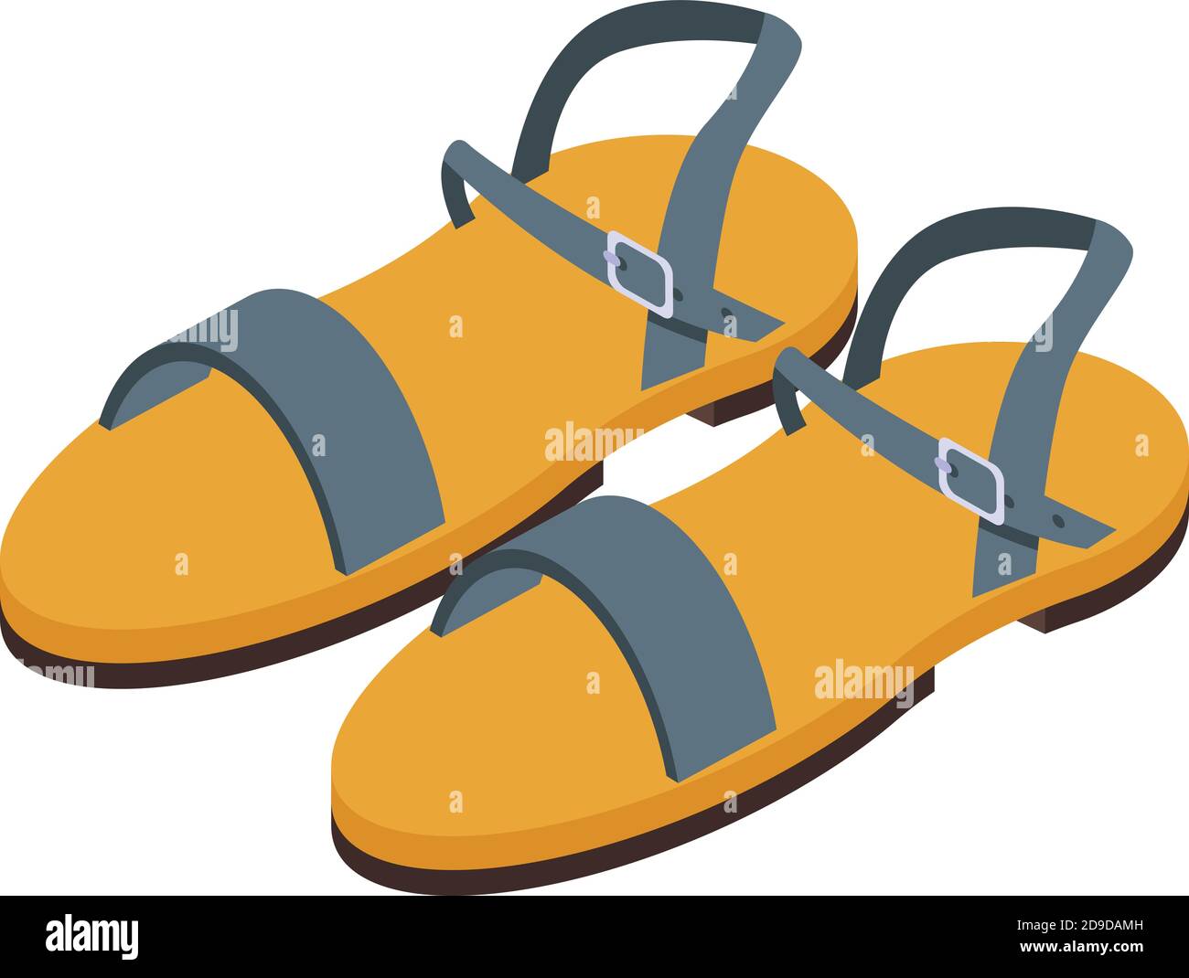 Icono de sandalias para caminar. Isométrica de caminar sandals vector icono  para diseño web aislado sobre fondo blanco Imagen Vector de stock - Alamy