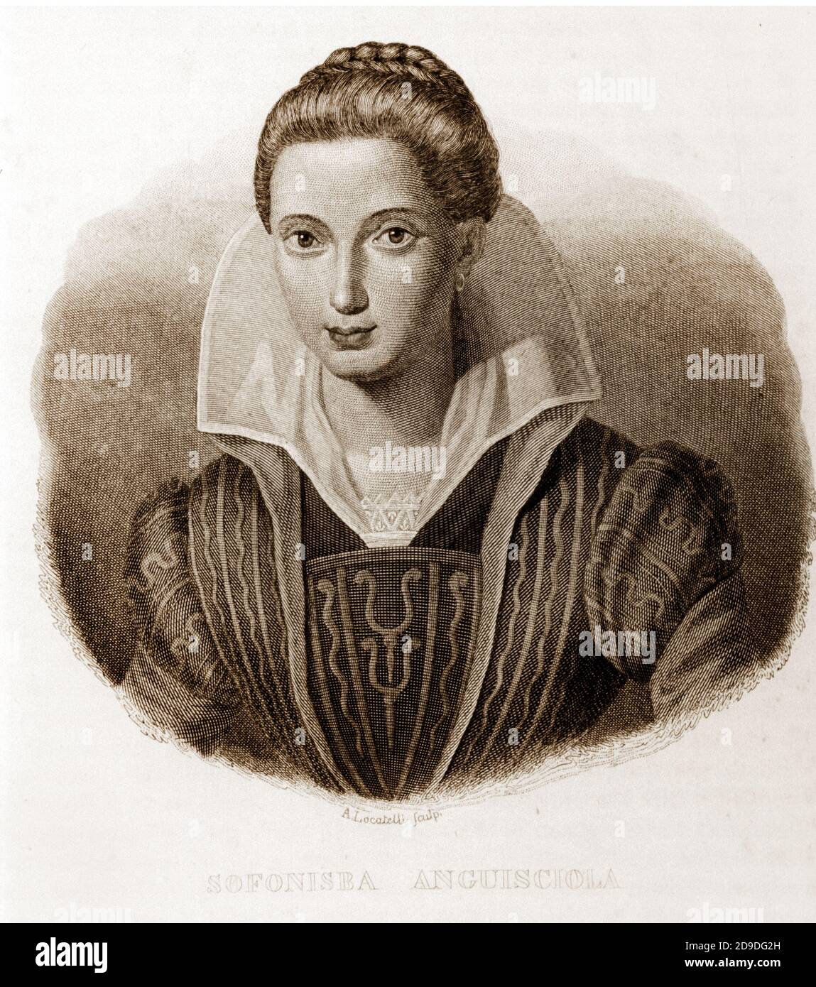 retrato Sofonisba Anguissola - pintor renacentista italiano Foto de stock