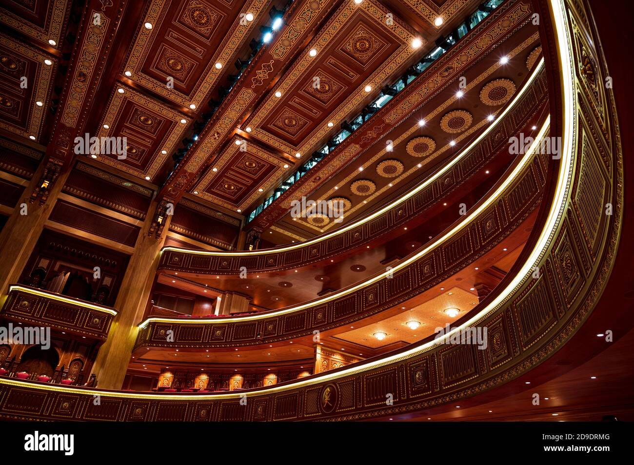 Sultanato de Omán, Mascate: La Casa Real de la Ópera. Interior Foto de stock