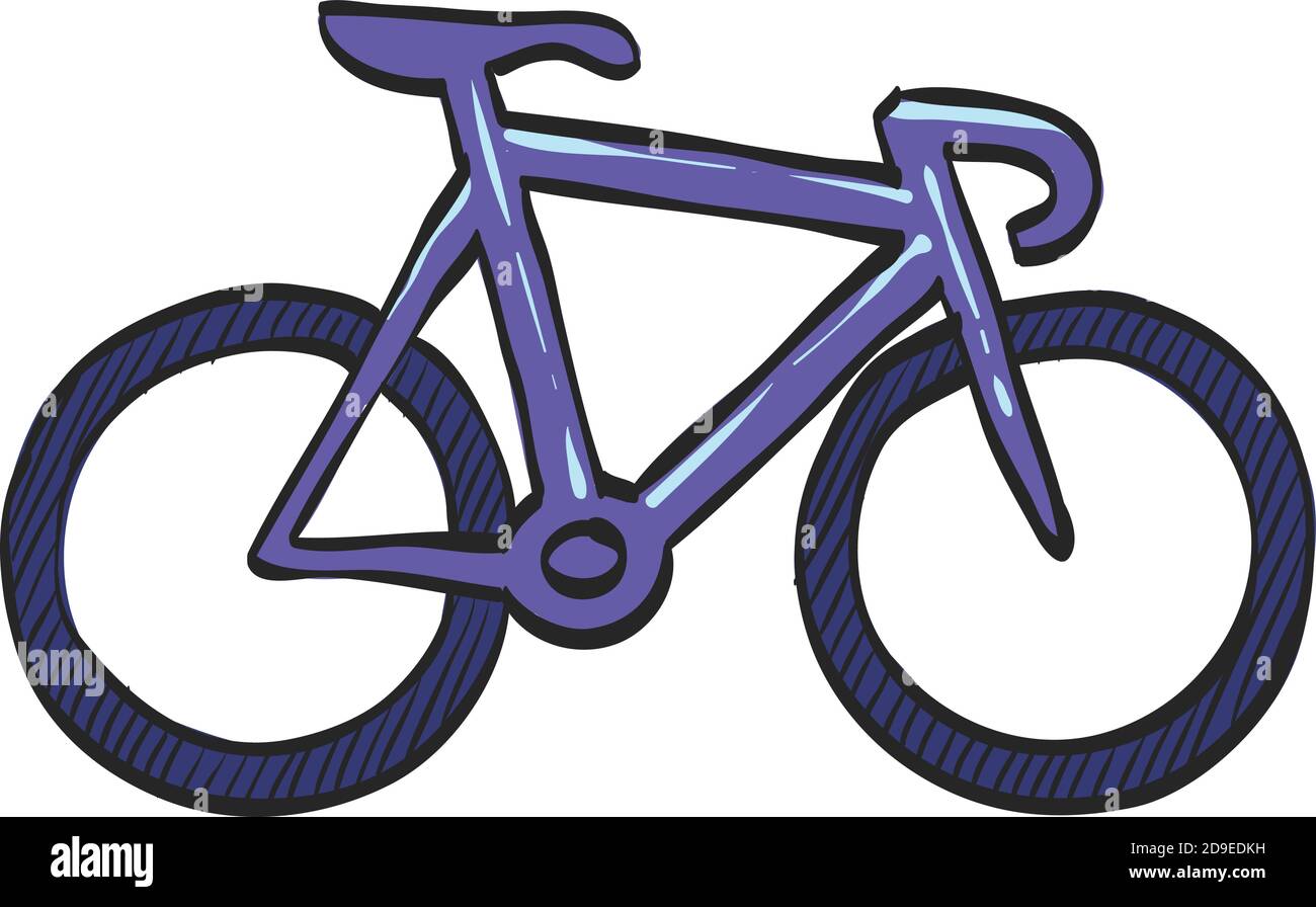 Icono de pista de bicicleta en dibujo de color. Carreras de bicicletas  carretera velódromo competición deportiva Imagen Vector de stock - Alamy
