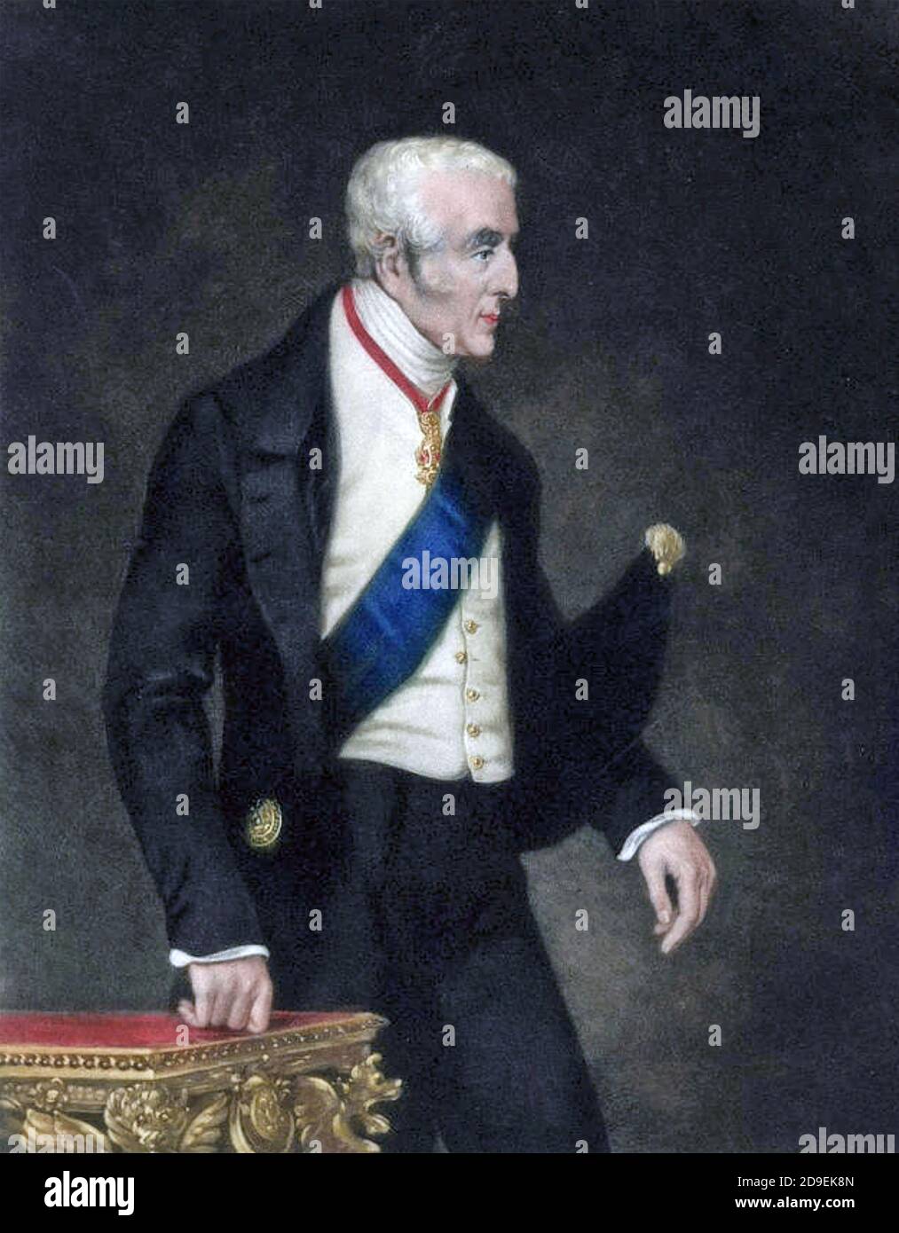 ARTHUR WELLESLEY, DUQUE DE WELLINGTON (1769-1852) soldado anglo-irlandés alrededor de 1850 Foto de stock