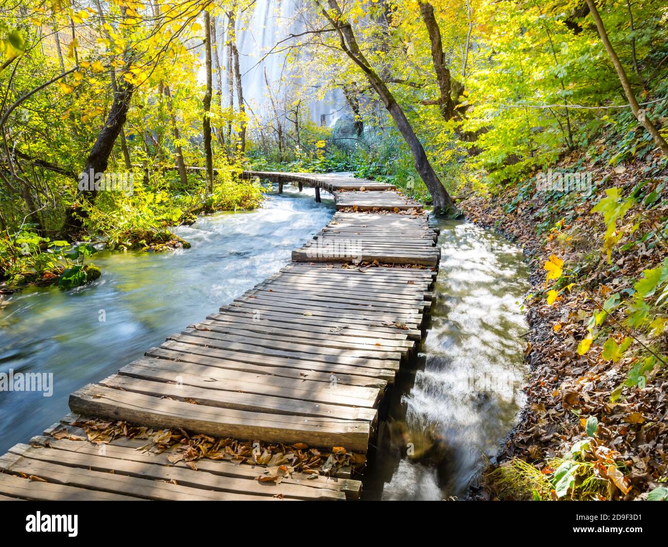Parque nacional de los lagos de Plitvice, Croacia Foto de stock