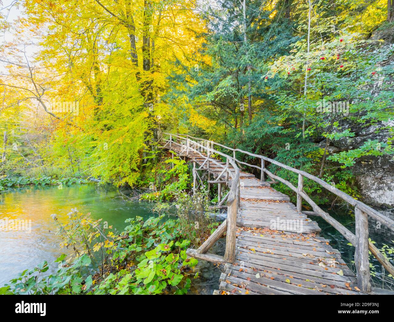 Parque nacional de los lagos de Plitvice, Croacia Foto de stock