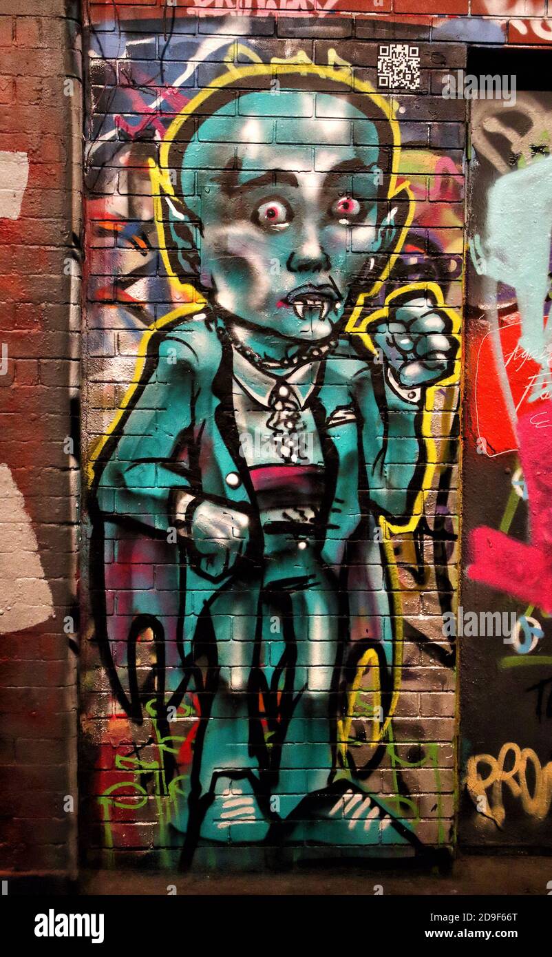 Londres, Reino Unido. 04 de noviembre de 2020. Arte de la calle en los túneles de Leake Street que fue parte de la reciente Halloween Paint Jam. Leake Street, Waterloo, Londres el 4 de noviembre de 2020 crédito: KEITH MAYHEW/Alamy Live News Foto de stock