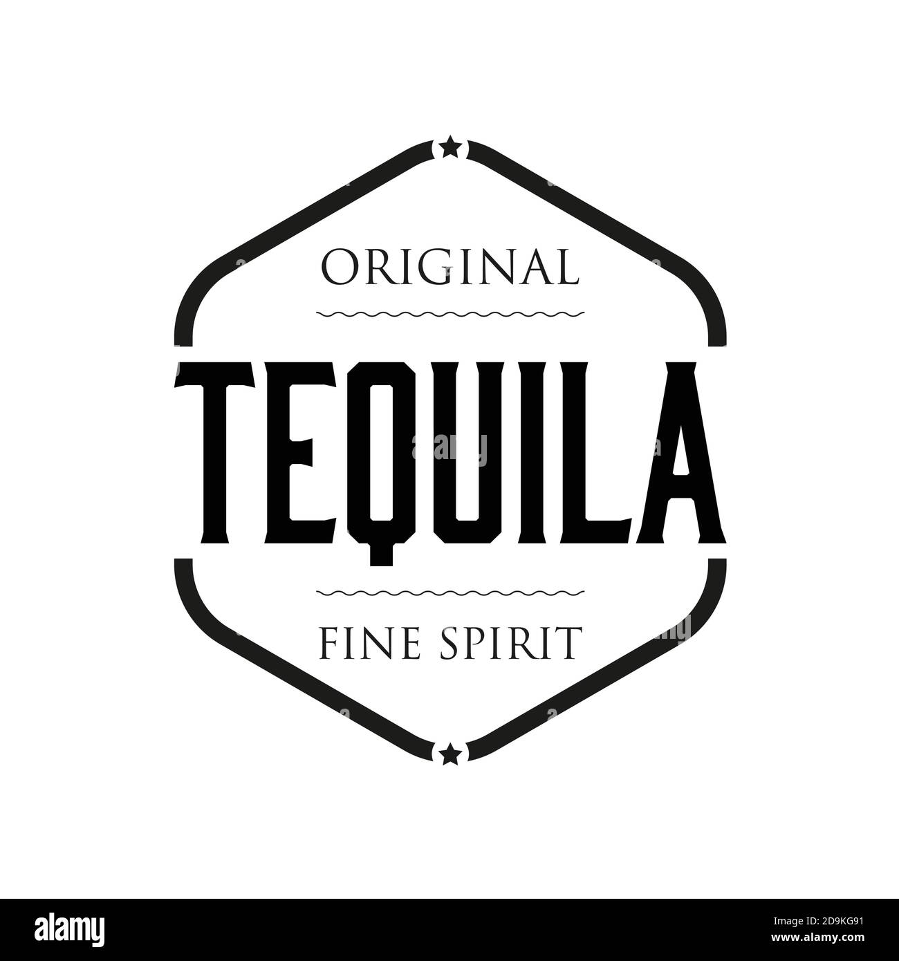 Original Tequila signo de espíritu sello vintage Ilustración del Vector