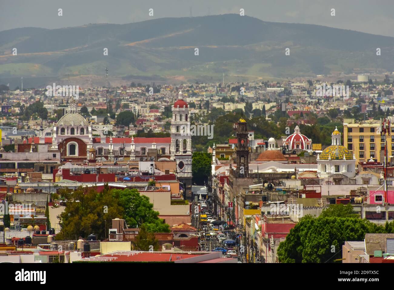 Una vista panorámica de Puebla, México Foto de stock