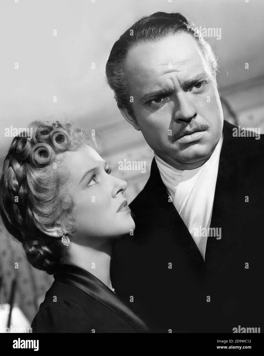 Orson Welles y Dorothy Comingore en la película clásica de 1941, Citizen Kane. (EE.UU.) Foto de stock