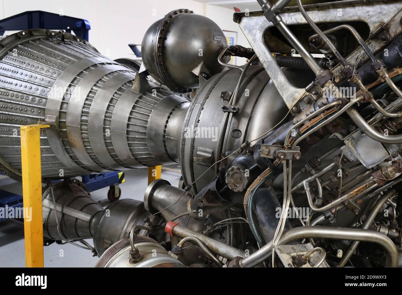 El motor de cohetes instalado en el Britis nuclear de parada bomba de la era de la guerra fría. Foto de stock
