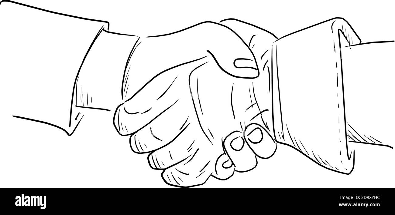 https://c8.alamy.com/compes/2d9xyhc/trabajador-con-un-guante-de-trabajo-y-hombre-de-negocios-handshake-vector-ilustracion-boceto-de-fideos-dibujado-a-mano-aislado-sobre-fondo-blanco-2d9xyhc.jpg