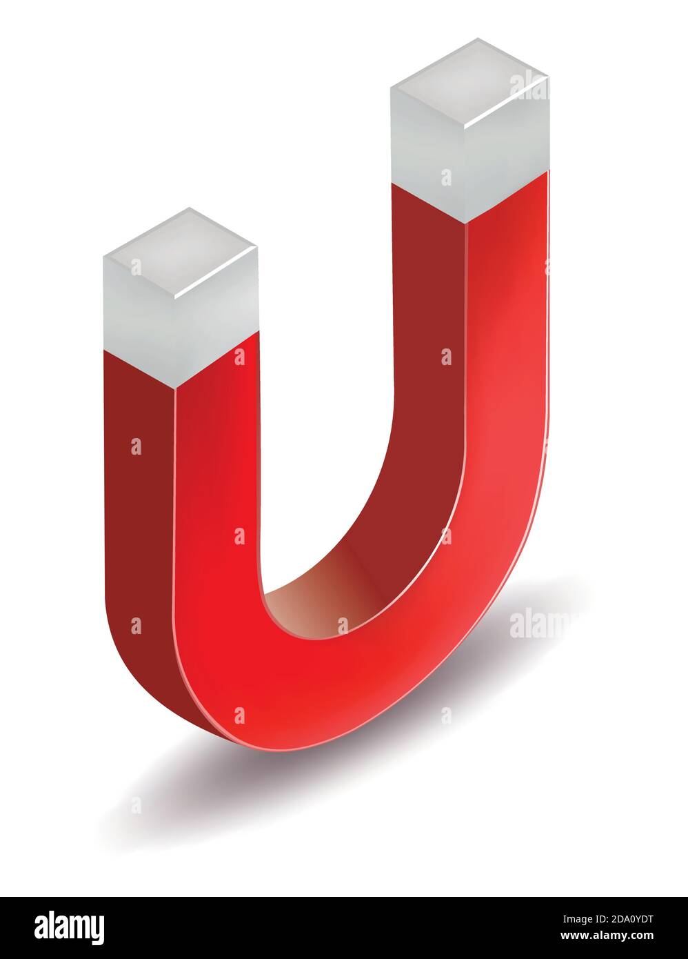 Imán de herradura roja. Icono de imán en forma de U. Ilustración vectorial  Imagen Vector de stock - Alamy