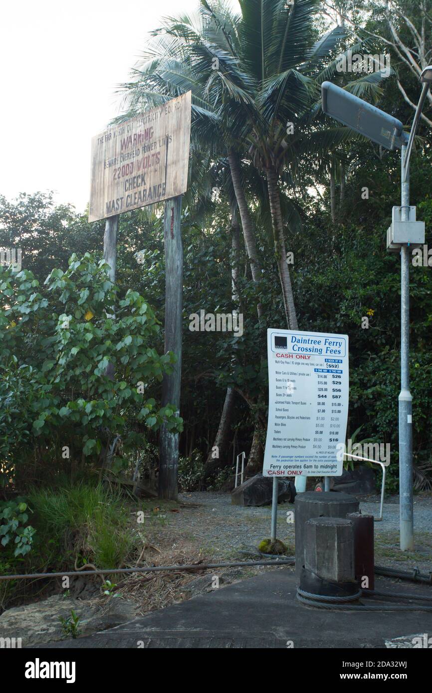 Río Daintree Ferry Foto de stock