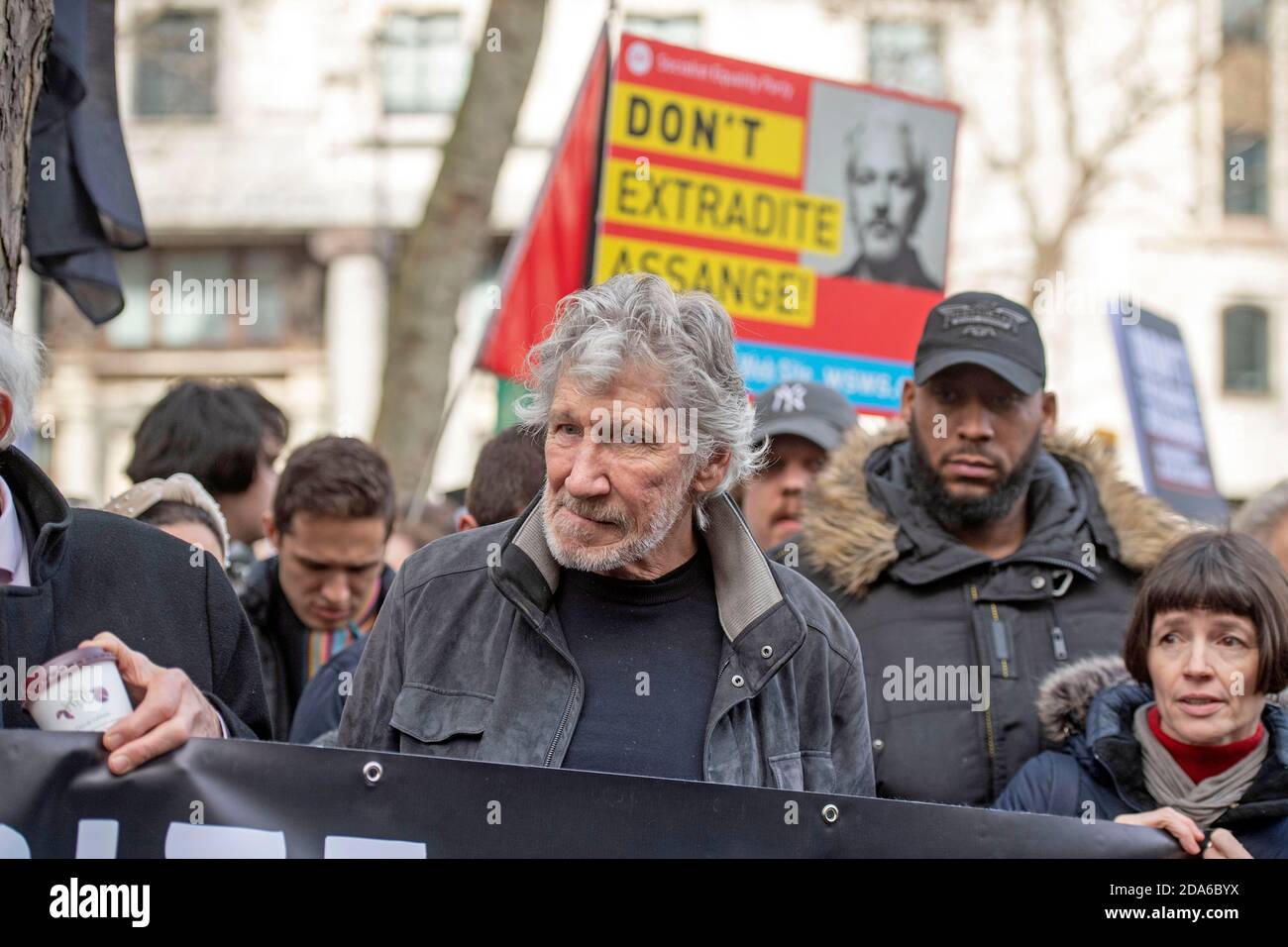 Roger Waters, el músico y cantante/compositor inglés fotografiado en el centro de Londres en febrero de 2020. Foto de stock