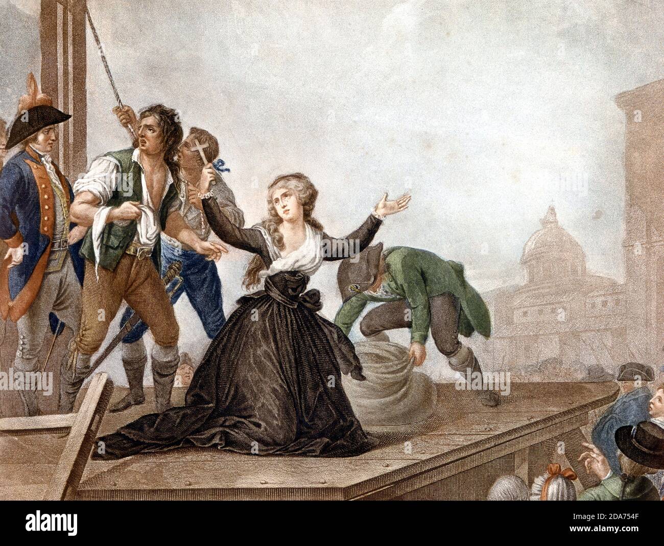 La ejecución de Madame Elisabeth - le dernier suplice de Madame Anne Elisabeth soeur du Roy Louis XVI : guillottinee le 10 mai 1794 Foto de stock