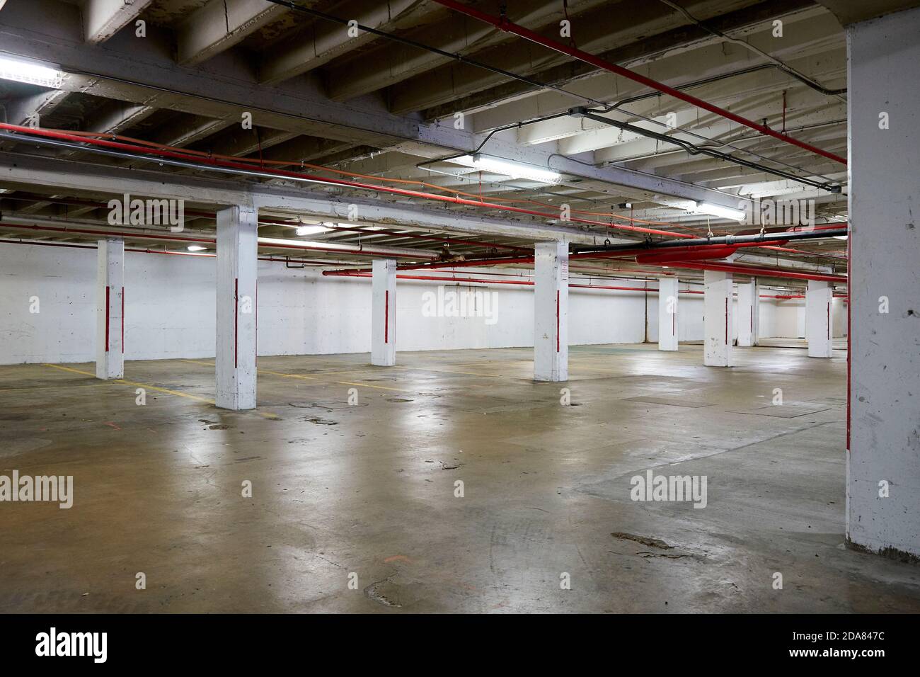 Interior del garaje donde las reuniones de Bob Woodward con Mark Felt