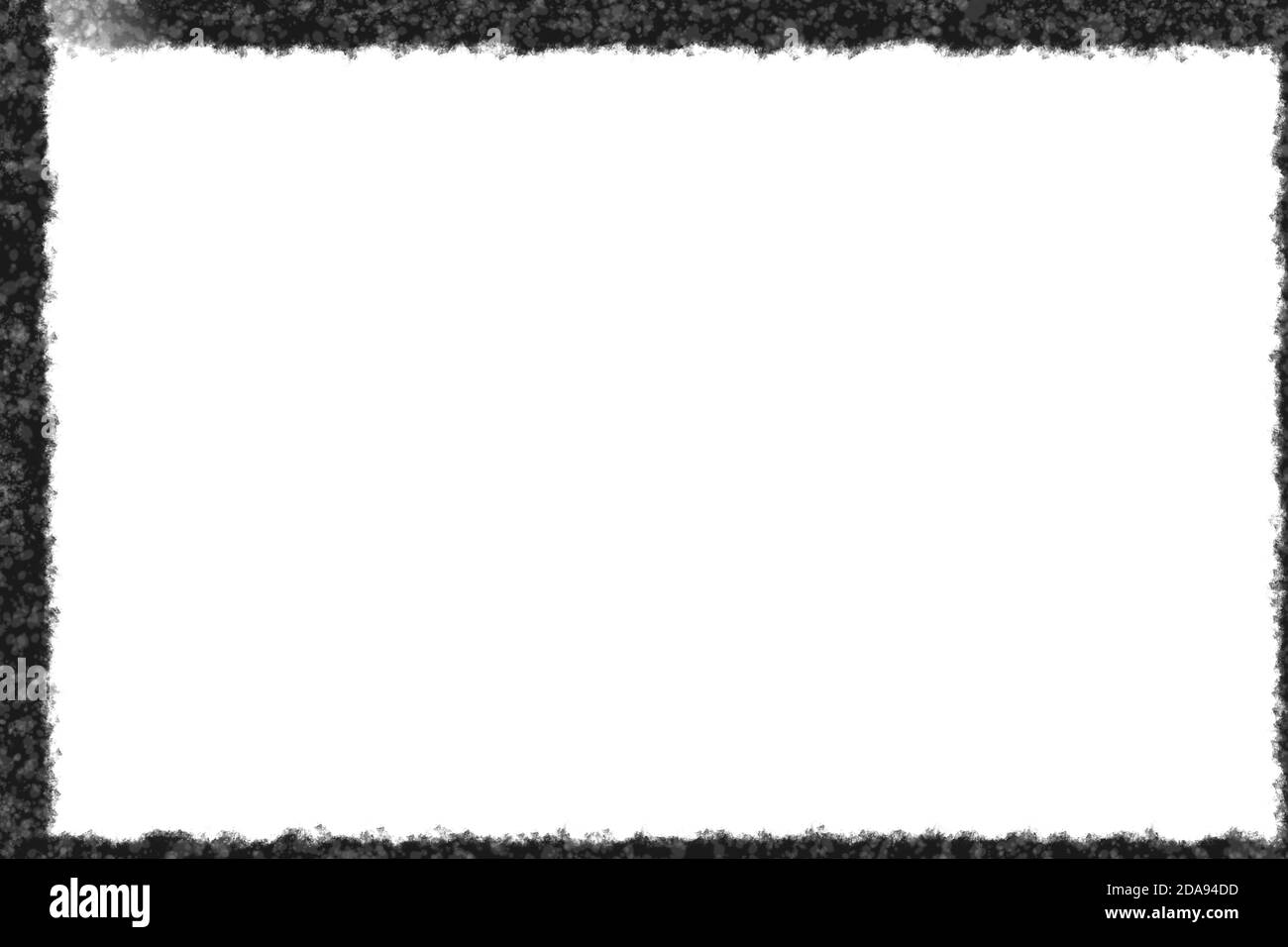 marco de carbón alrededor de una hoja blanca de papel Foto de stock