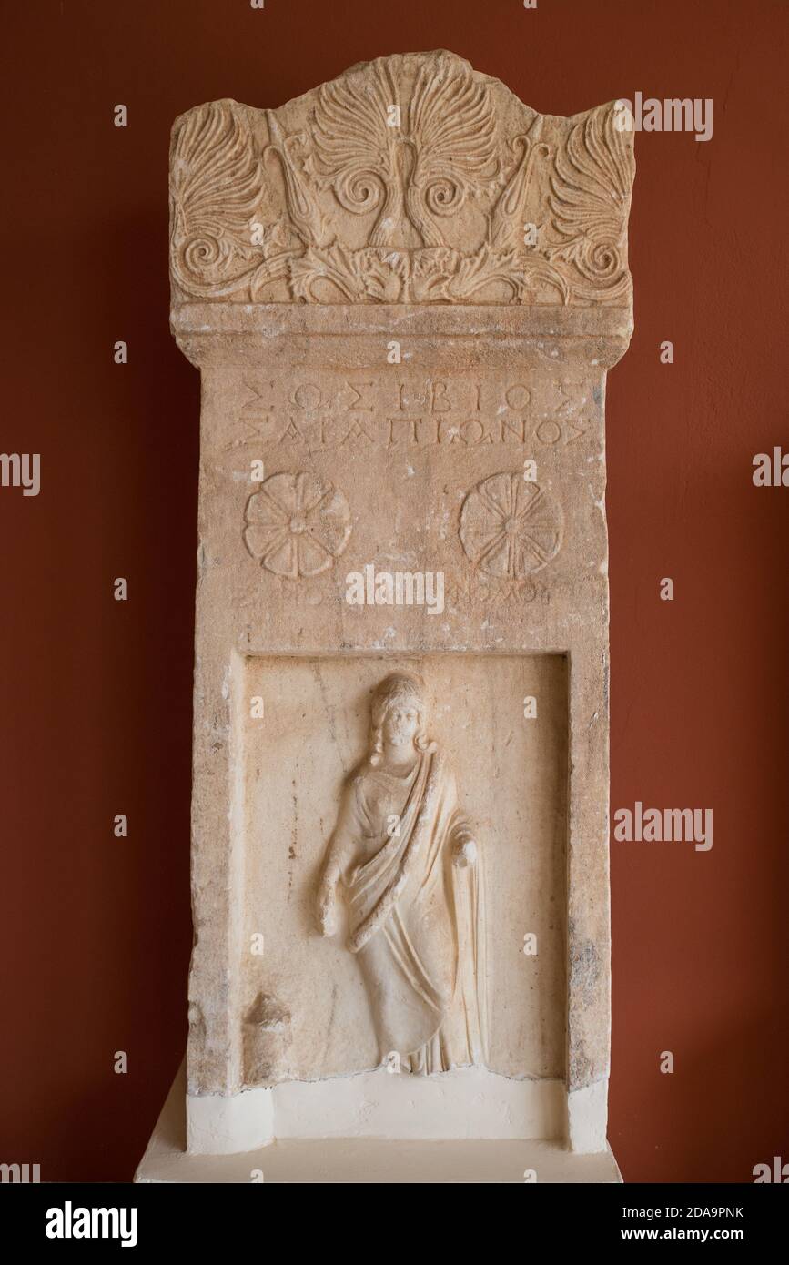 Exposiciones del museo arqueológico de Eretria Fotografía de stock Alamy