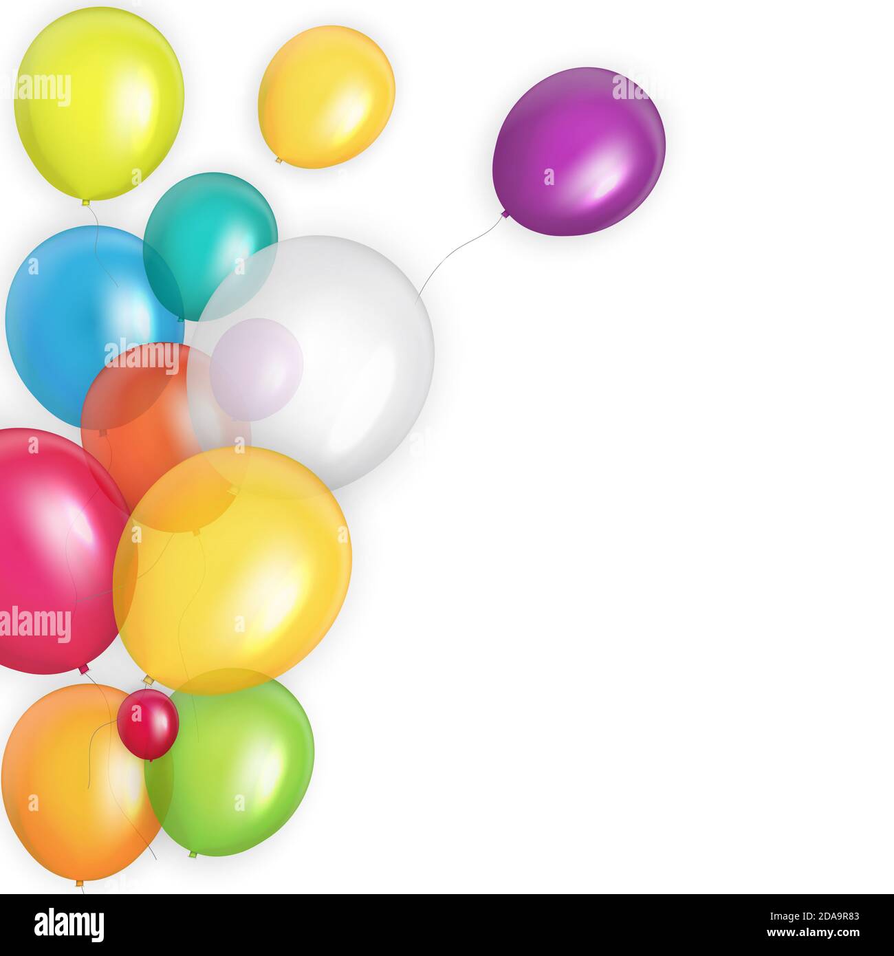 Color brillante Feliz cumpleaños globos Banner Fondo Ilustración Fotografía  de stock - Alamy