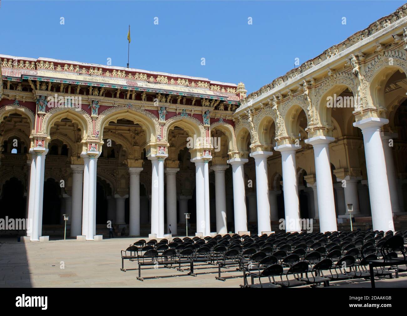 Patio central de 17thcentury Thirumalai Nayak Palace, Madurai, Tamil