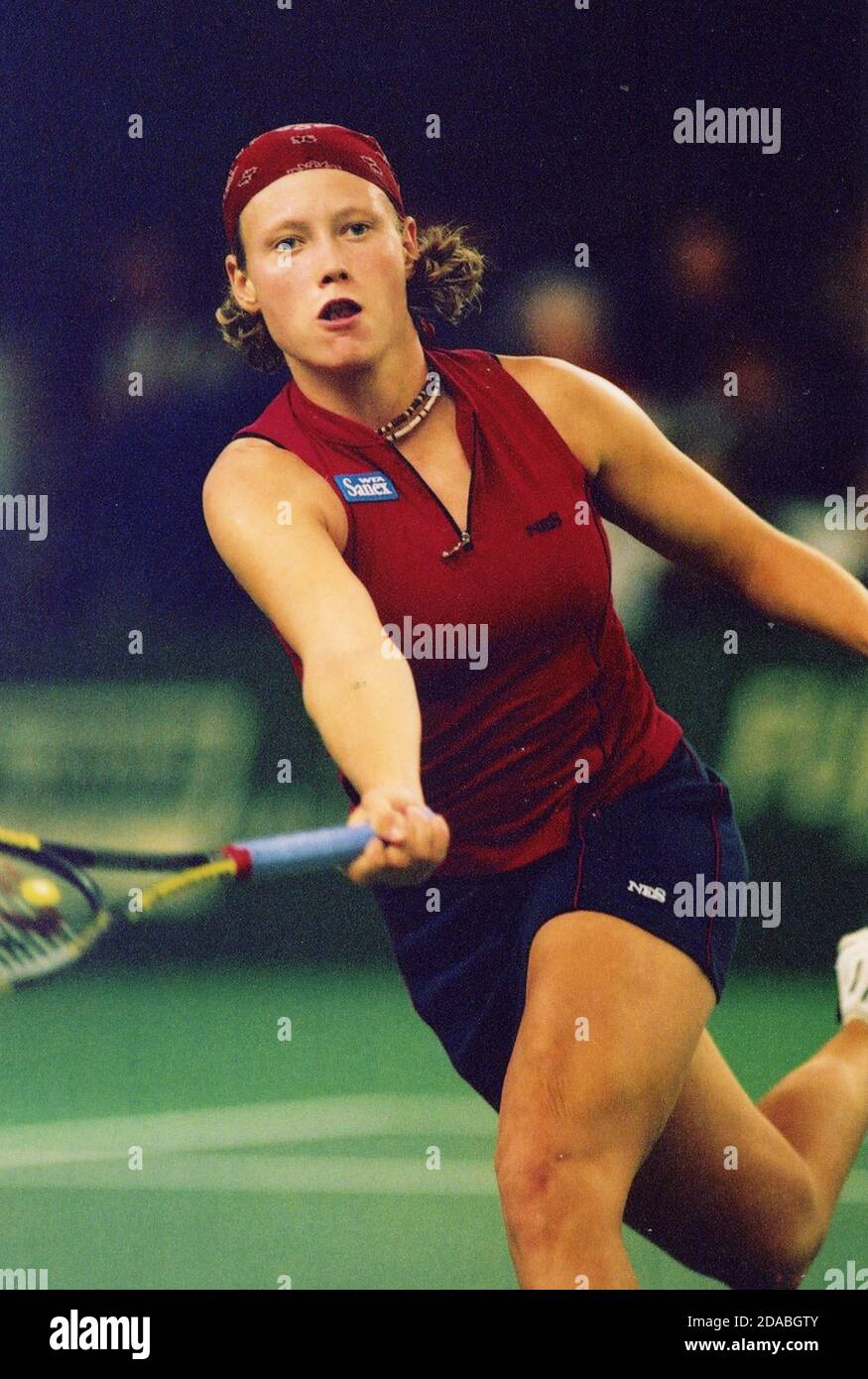 Tenista esloveno Tina Pisnik, Luxemburgo 2001 Foto de stock