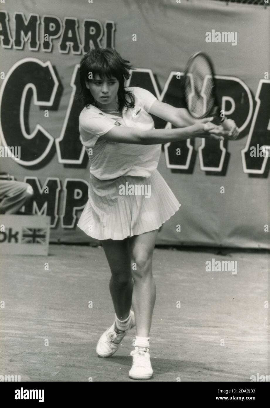 Jugador de tenis Miller, 1988 Foto de stock