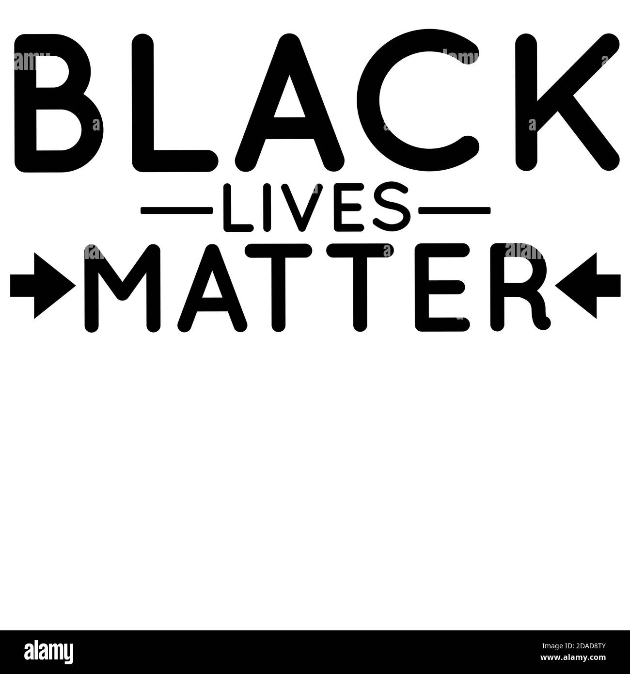 Las vidas negras importan el póster moderno, la bandera, el concepto de diseño, el signo, con el texto negro. Foto de stock