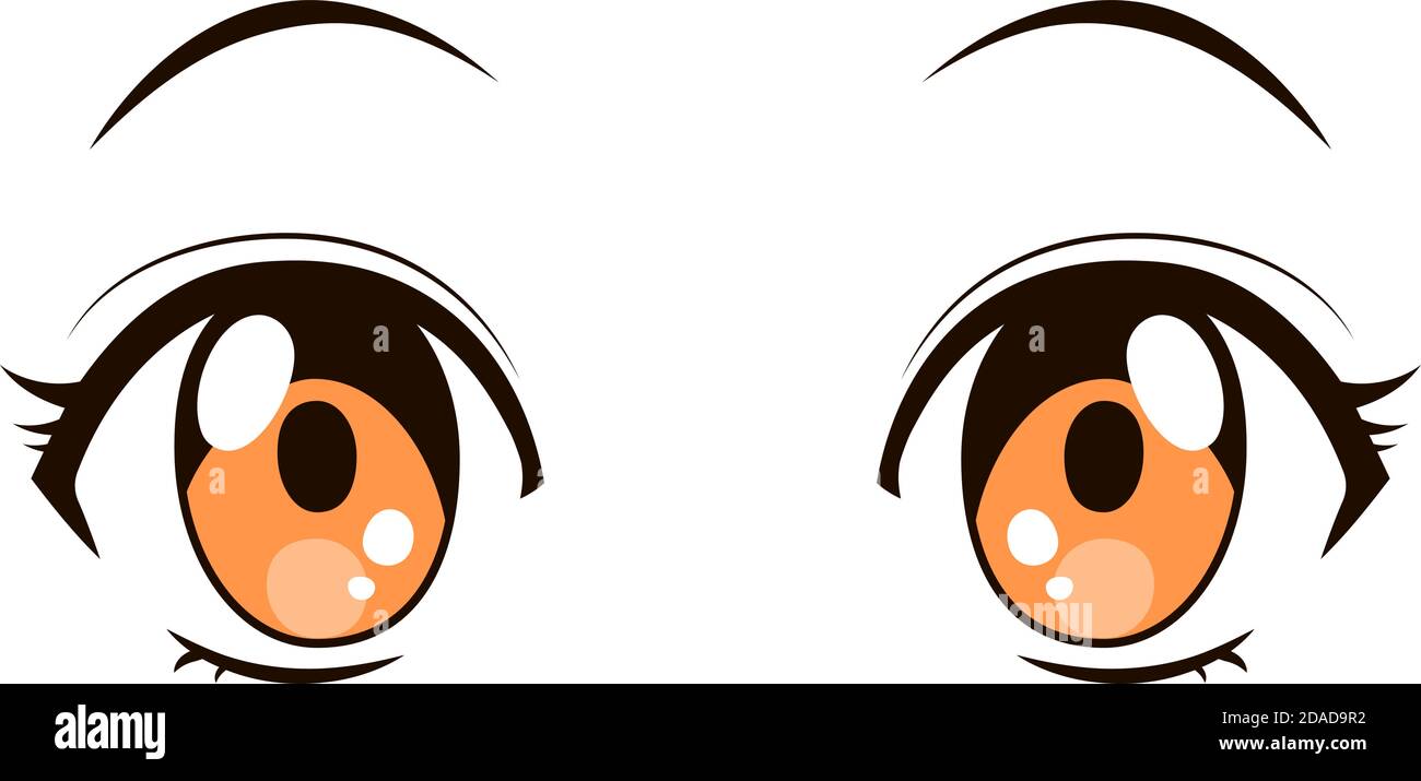 Esta es una ilustración de los ojos de estilo anime de Cute con normal  expresiones faciales Imagen Vector de stock - Alamy