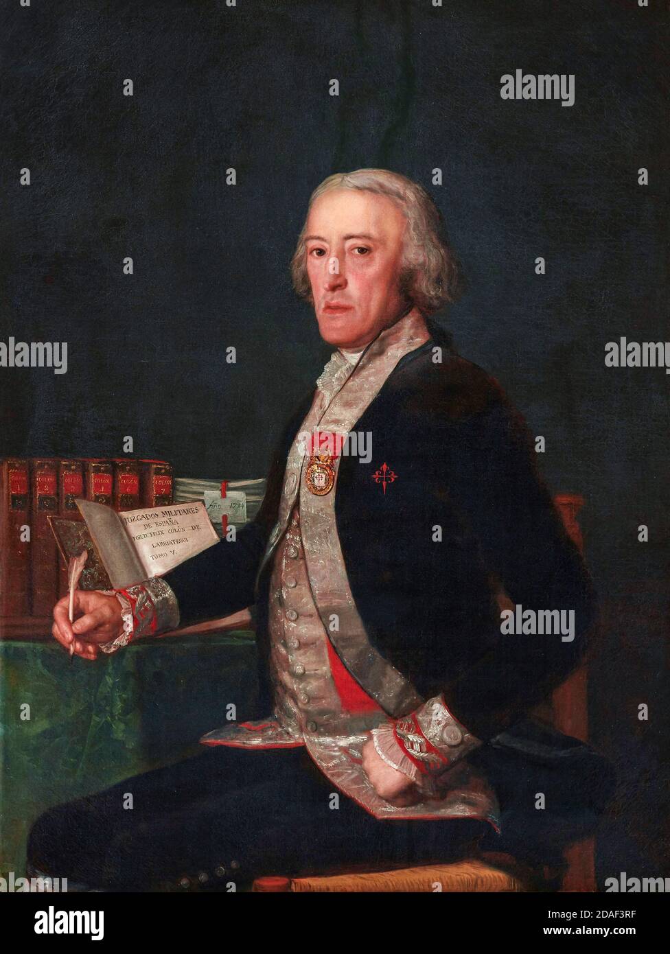 Félix Colón de Larriátegui, retrato de Francisco Goya, 1794 Foto de stock