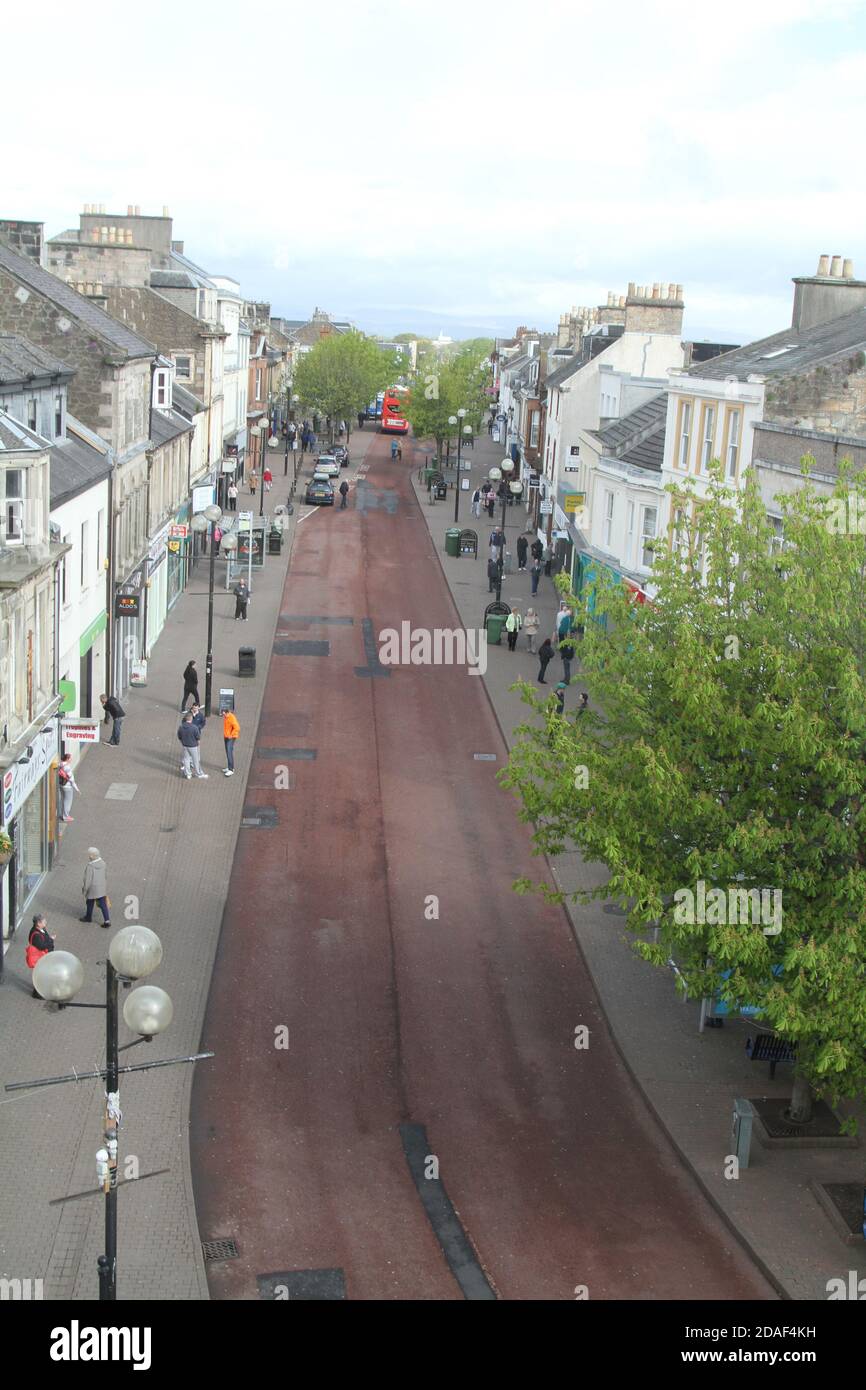 Irvine High Street, North Ayrshire desde Bridgegate Building, Escocia